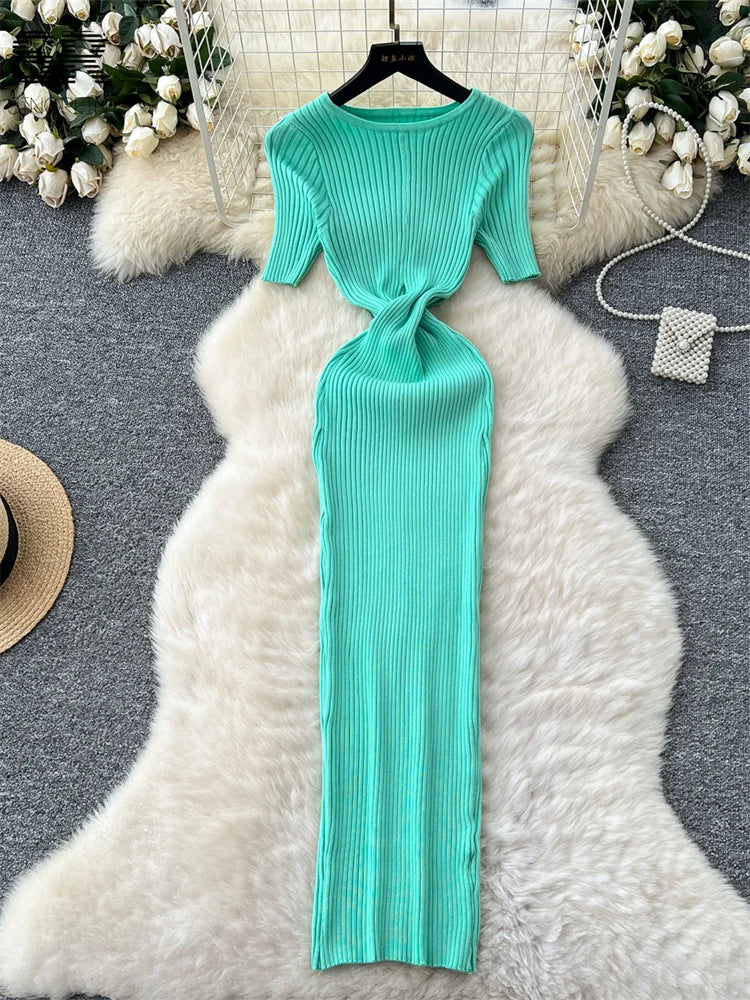 Sexy Hollow Out Knitted Dress