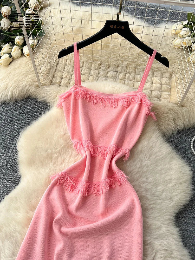 Tassel Knit Holiday Dress