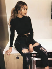 Long Sleeve Crop Top