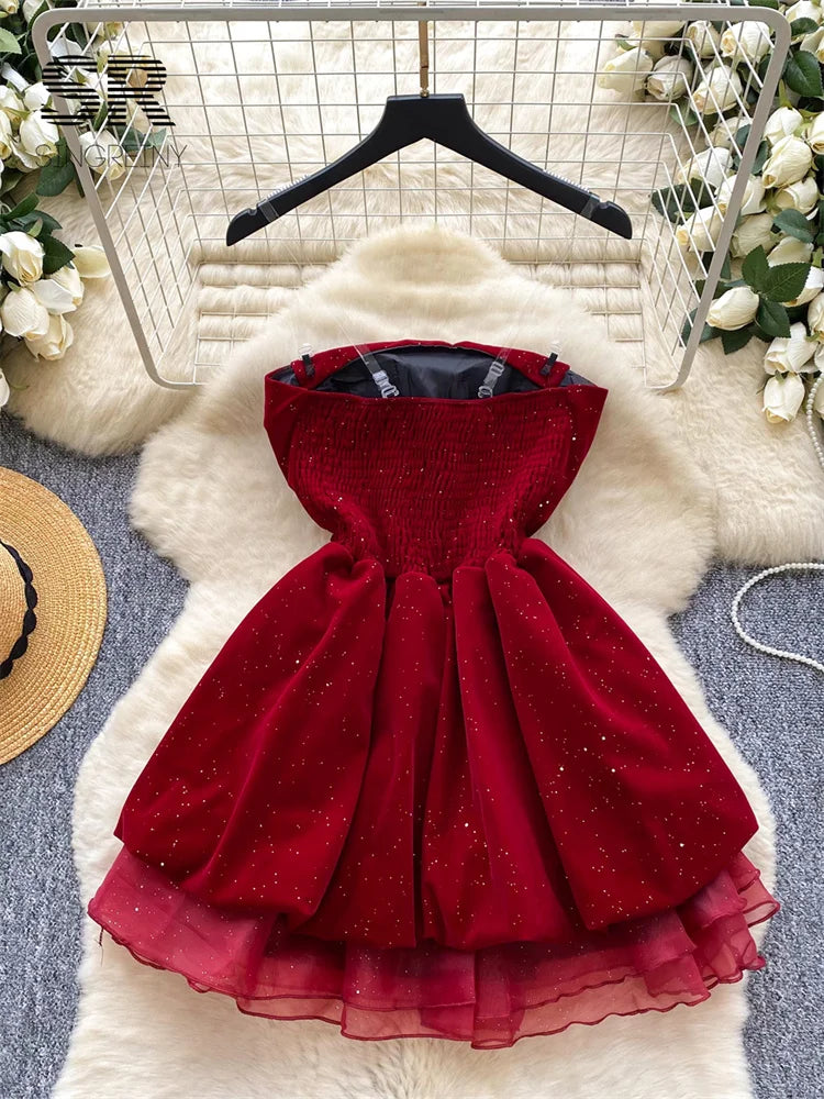 Pearl Bow Design Bud Dress