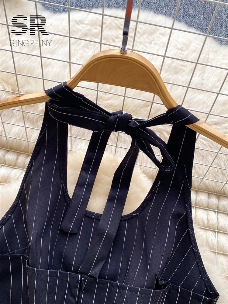 Stripe Office Lady Dress