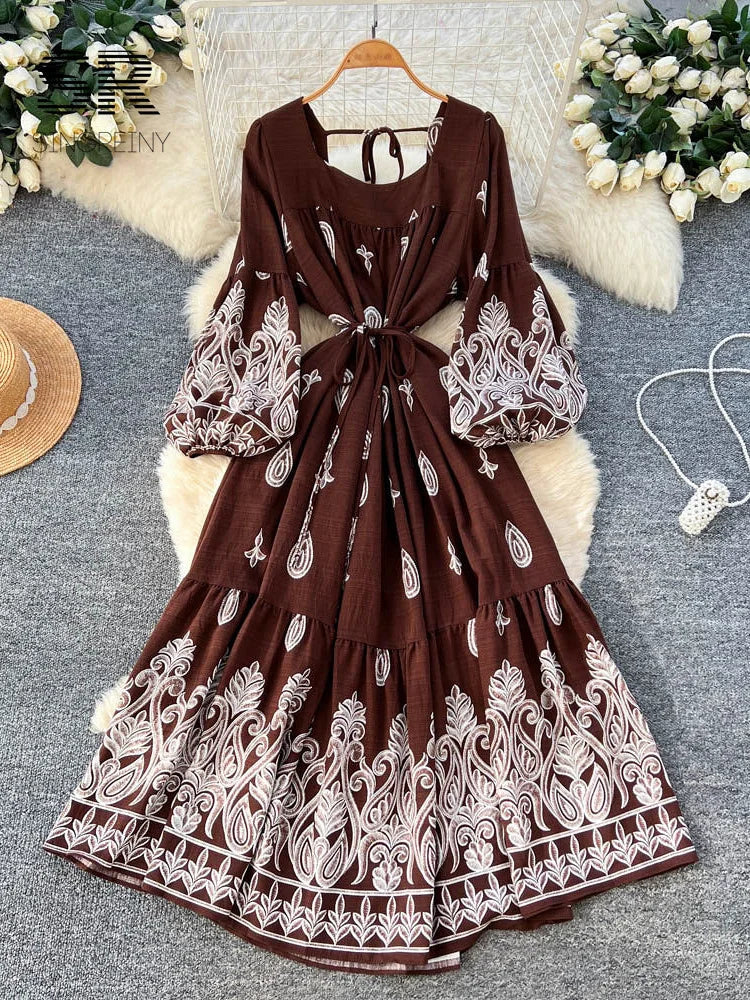Court Artistic Print Dress