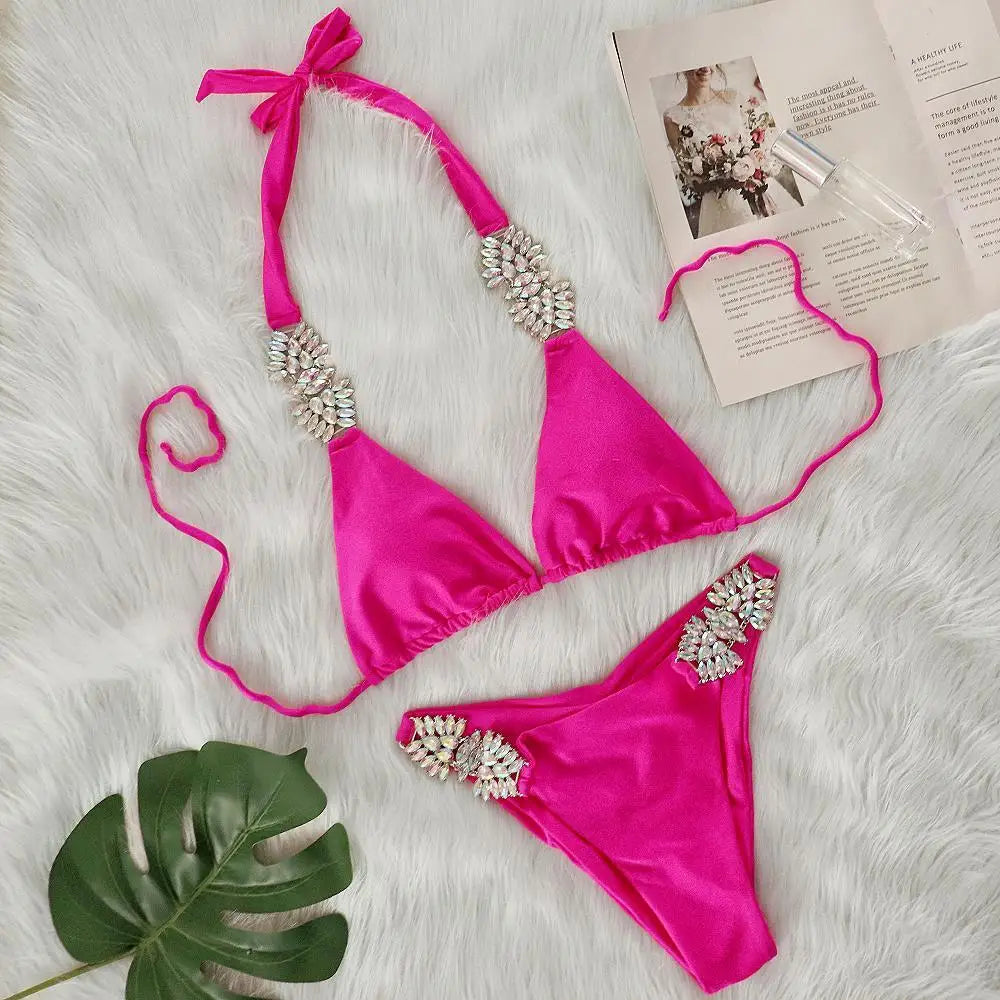 Luxury Rhinestones Bikini Set