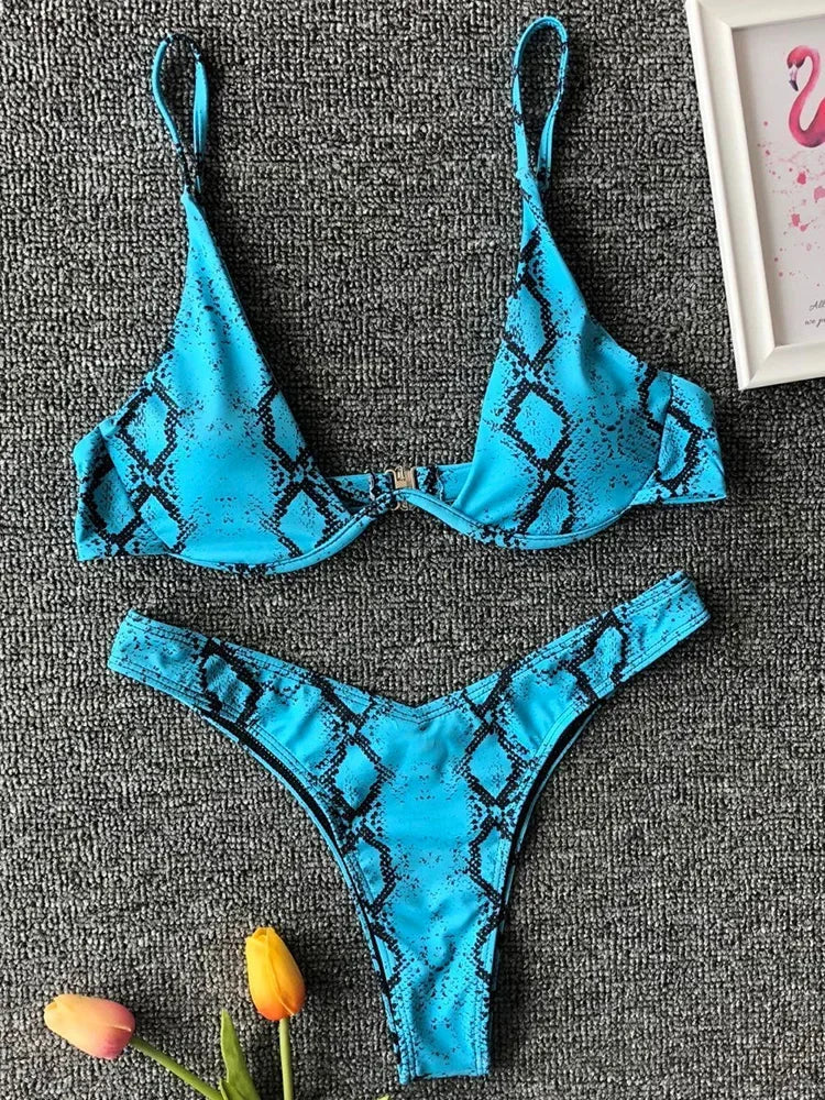 High Cut V-bar Underwired Bikini