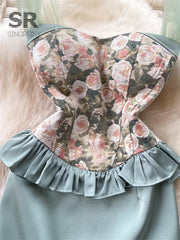 Floral Satin Dress