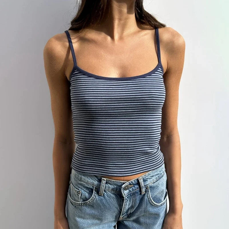 Y2k Striped Tank Top