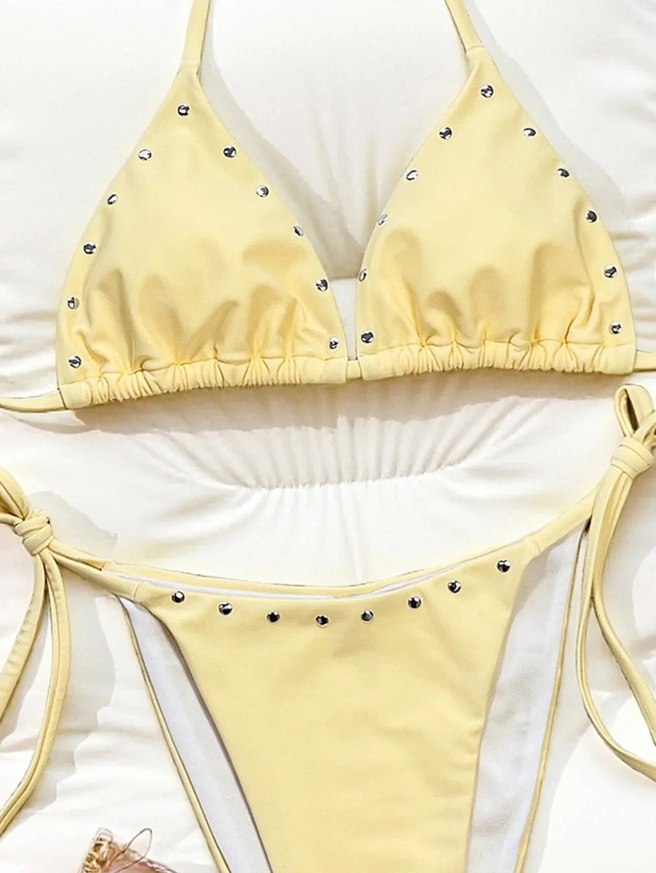 Sexy Yellow Triangle Bikini Set