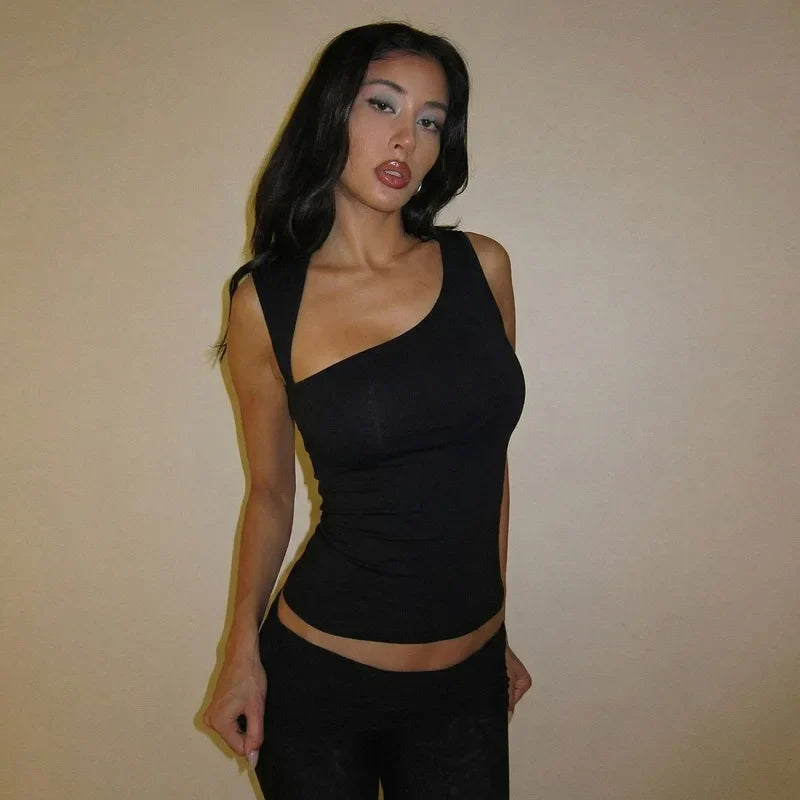 Irregular Neck Tank Top