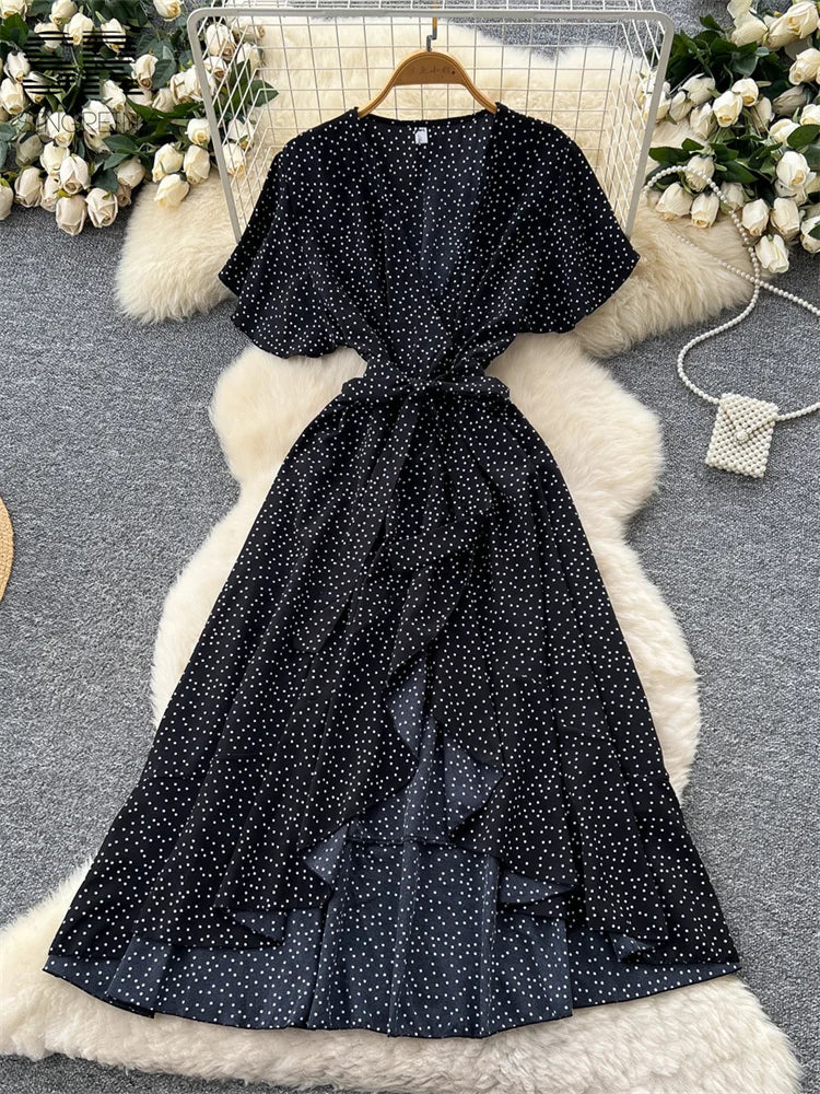 Romantic Polka Dot Long Dress