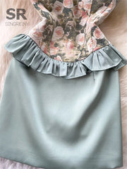 Floral Satin Dress