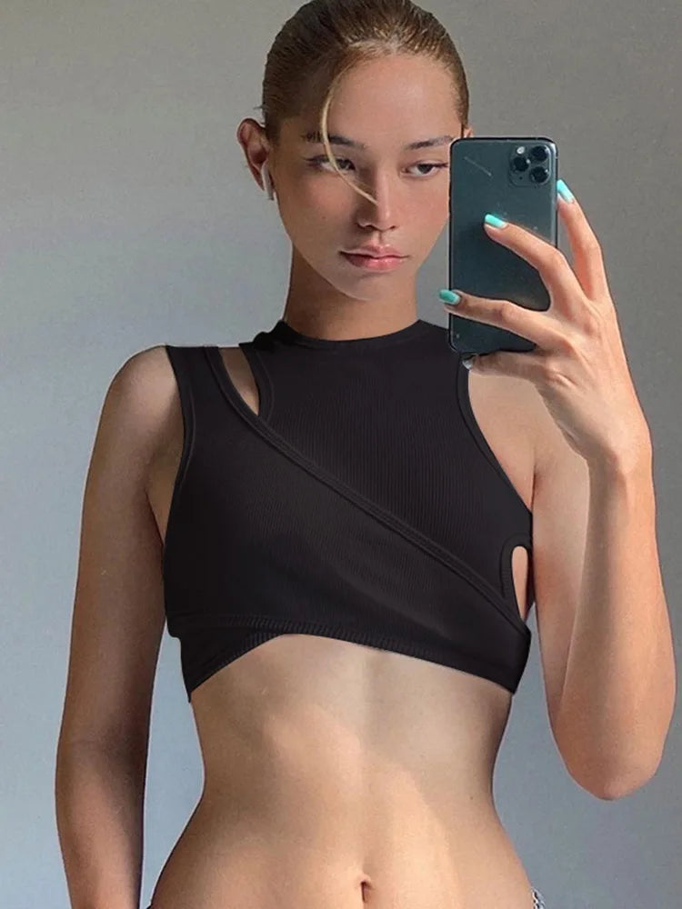 Sexy Streetwear Asymmetrical Tank Top