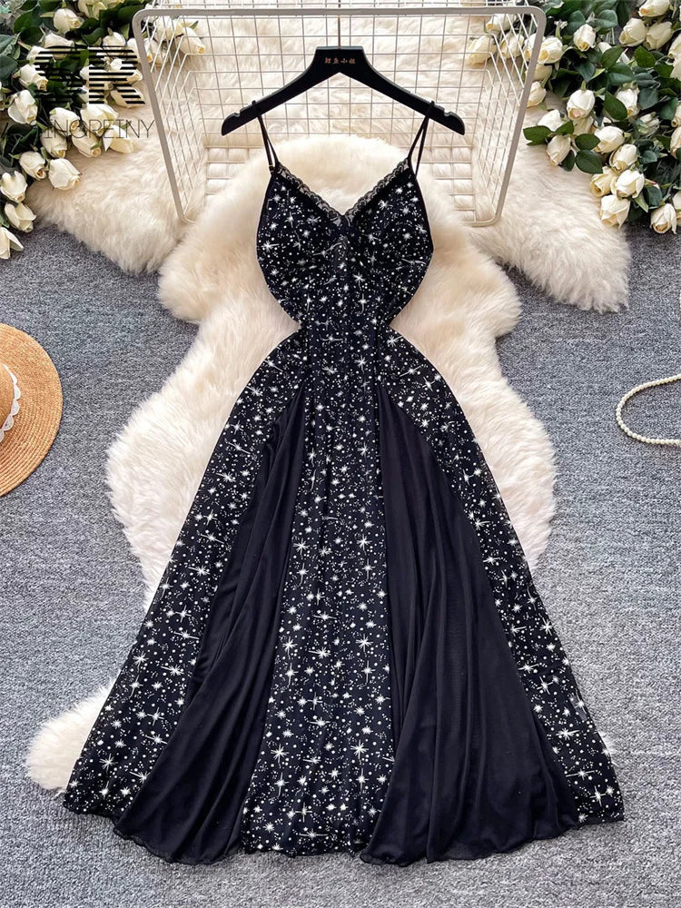 Print Lace Sheer Dress