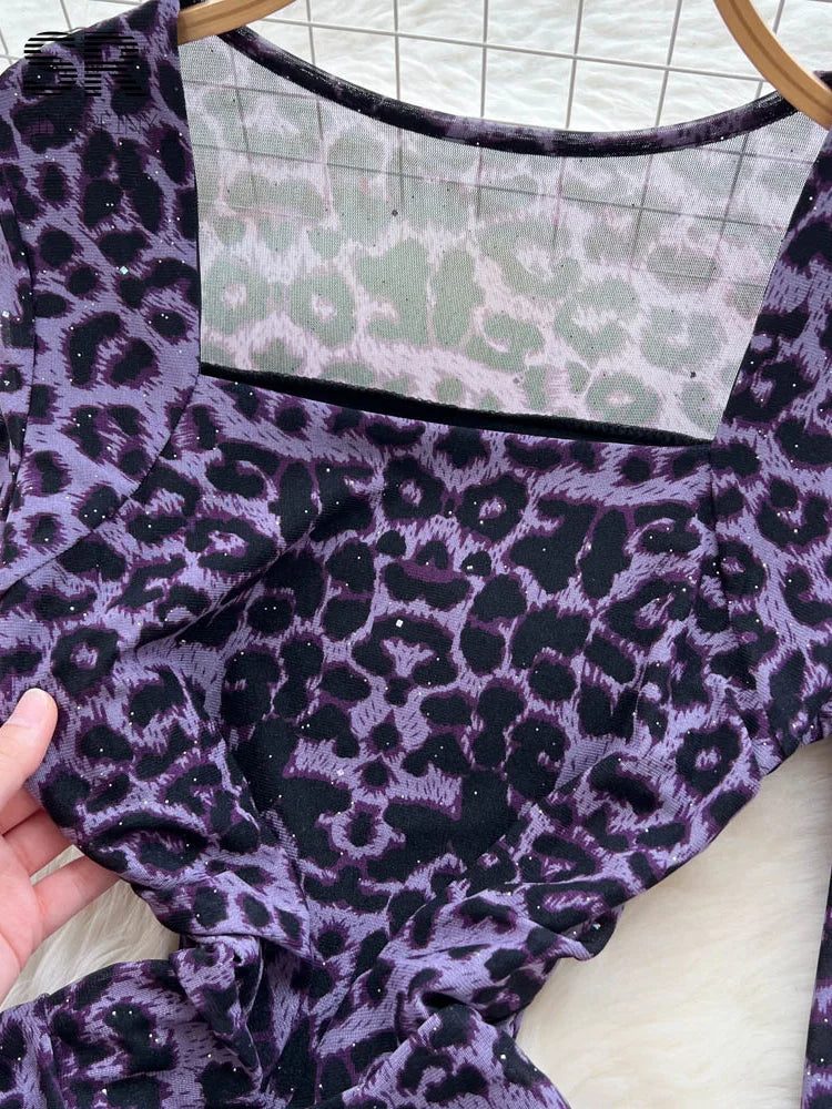 Leopard Print Party Dress