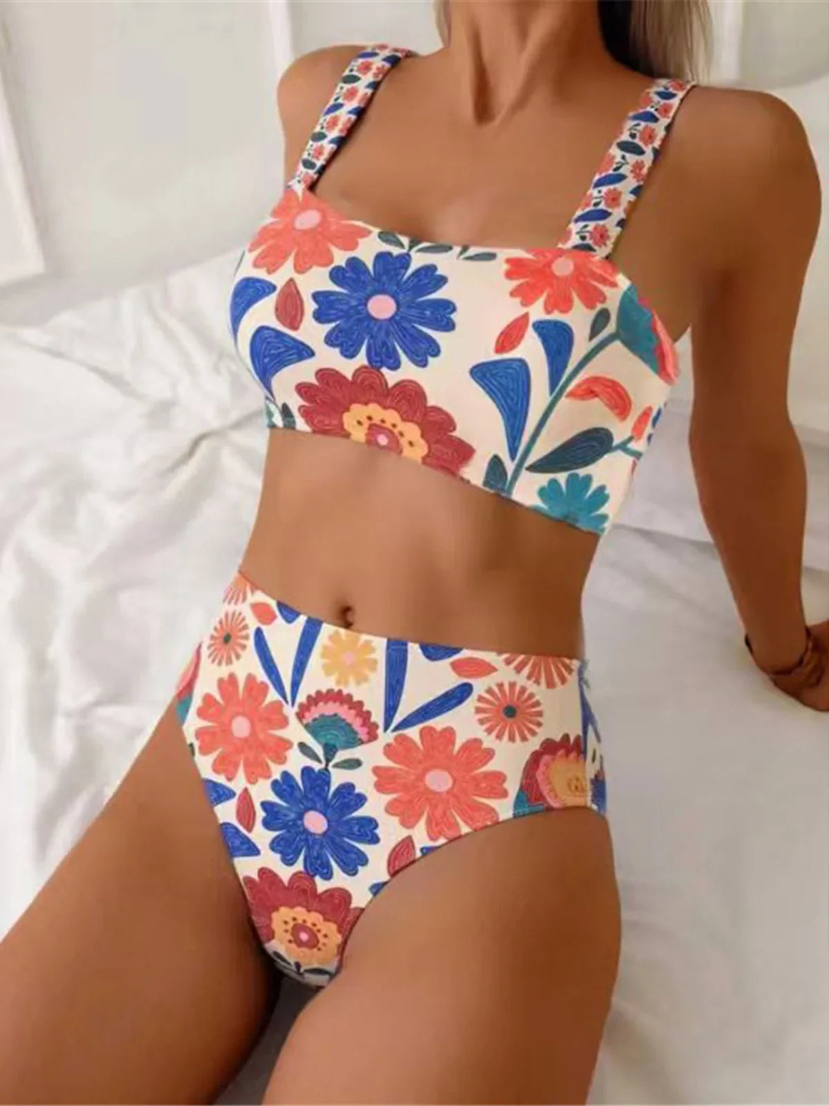 XS - XXL Floral Printed Female Swimsuit