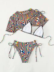 Sexy Black Zebra Print Bikini Set