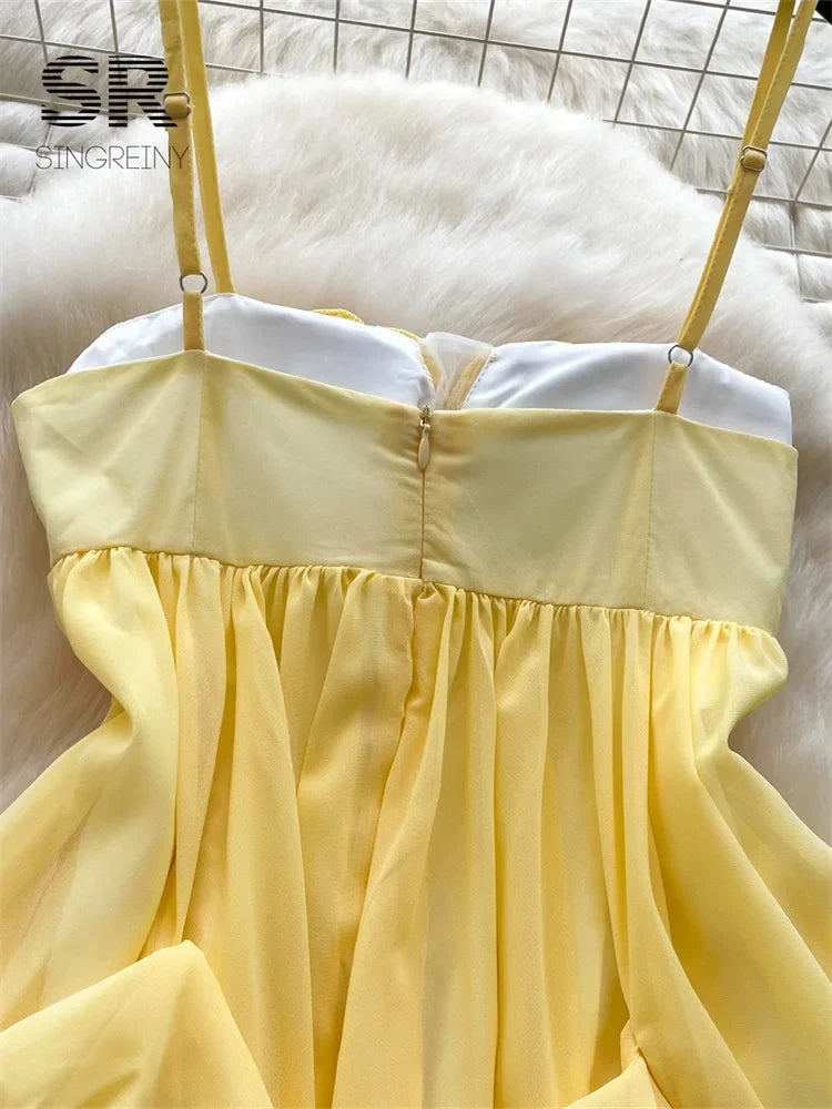 Ruffle 3D Floral SunDress