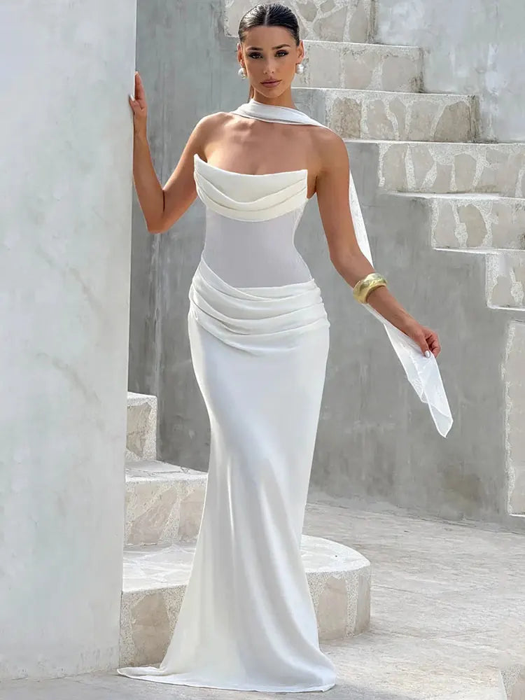 Strapless Backless Sexy Maxi Dress