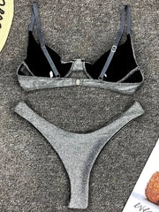 Glitter Sparkling Underwired V-Bar Bikini