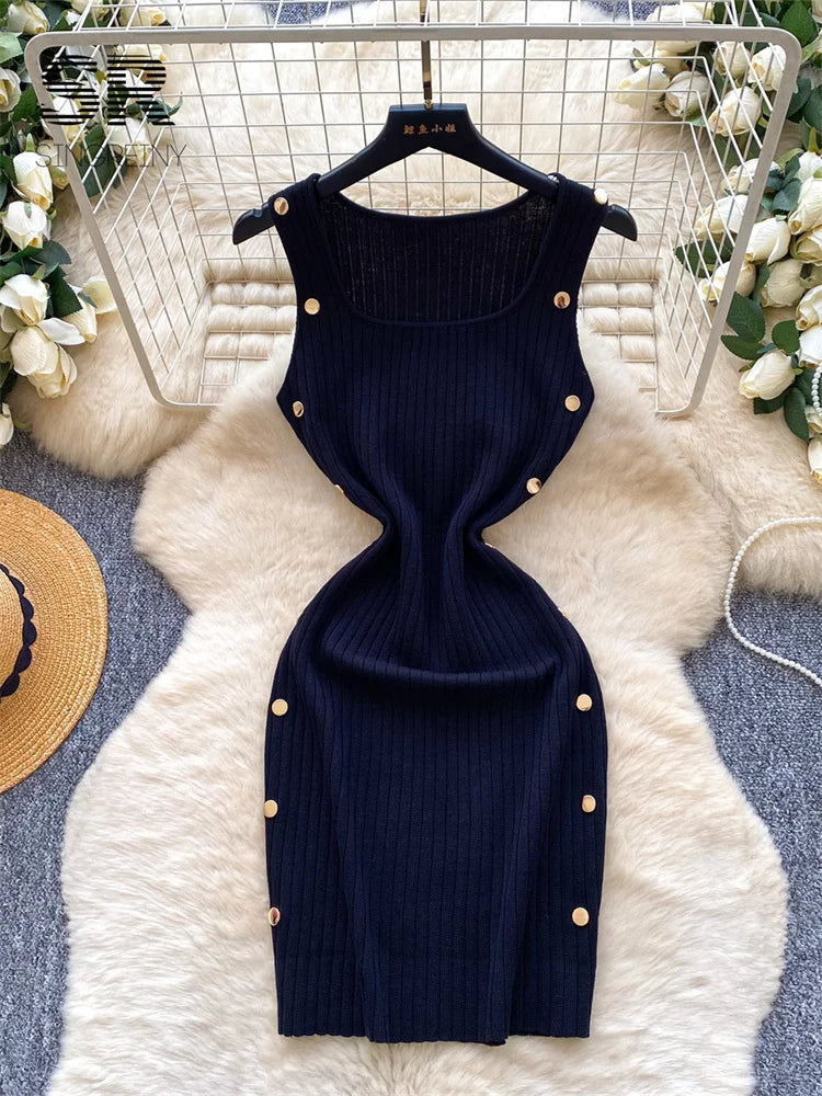 Chic Knitting Pencil Dress