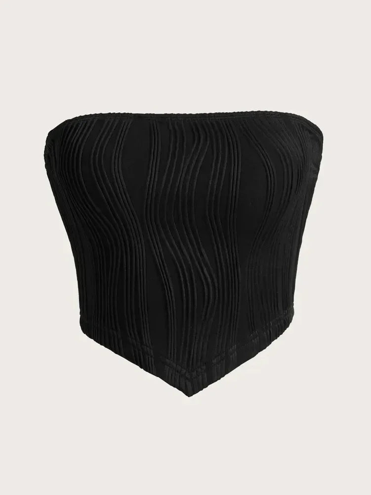 Strapless Crop Tube Top