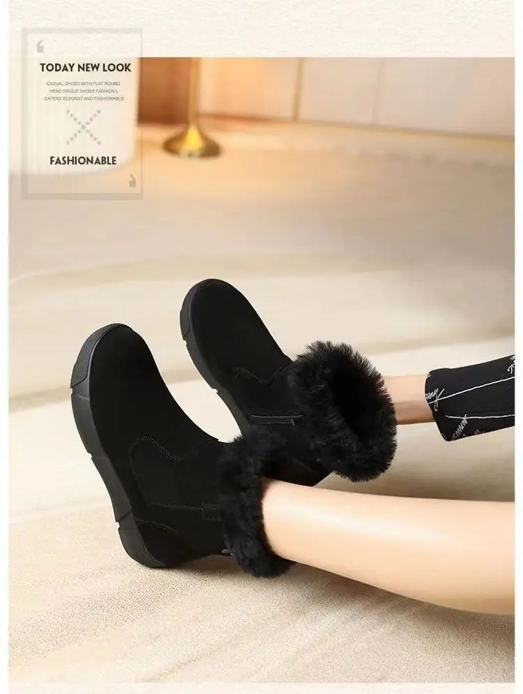 Fur Suede Wool Warm Non-slip Casual Booties Snow Boot
