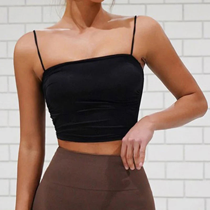 New Streetwear Versatile Casual Slim Crop Top