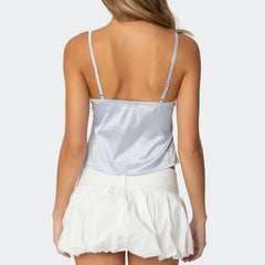 Lace Satin Tank Tops