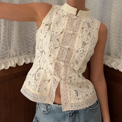 Floral Sheer Lace Tank Top