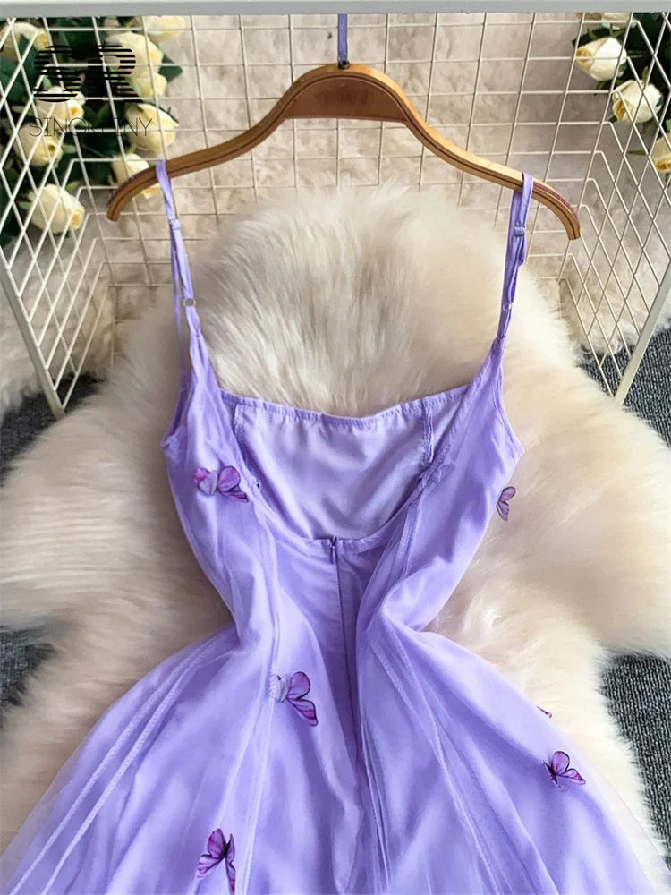 3D Butterfly Mesh Dress