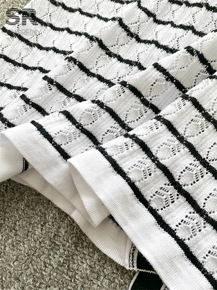 Stripe Knit OL Tank Dress