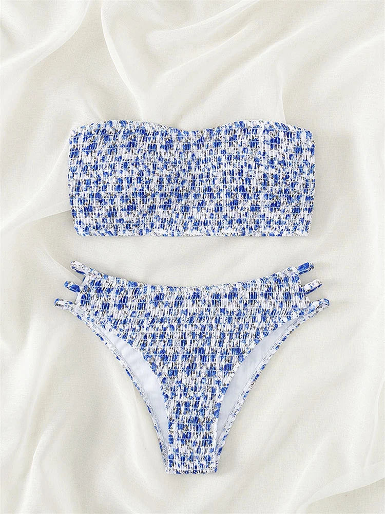Sexy Hollow Out High Waist Bikini Set