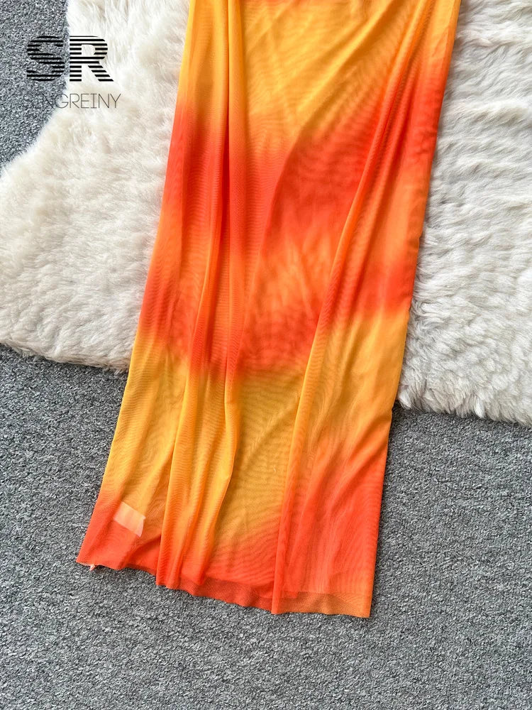 Gradient Mesh Beach SunDress