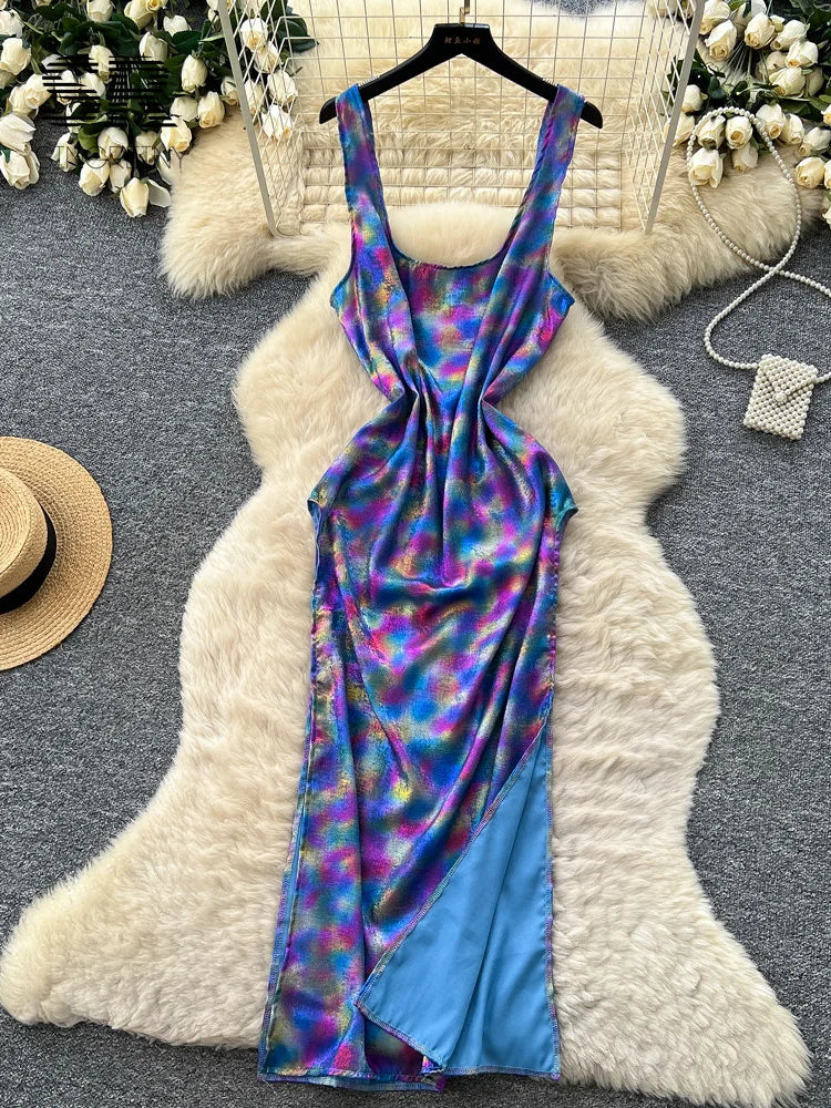 Colorful Print Bodycon Dress