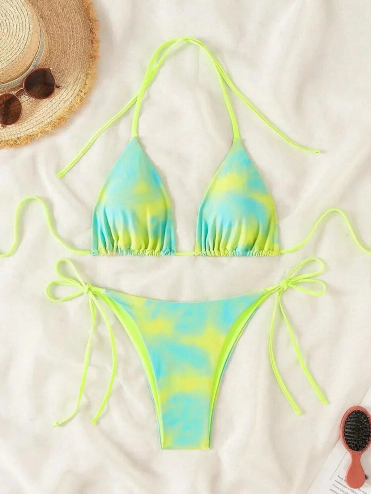 Sexy Coffee Tie Dye Gradient Micro Bikini