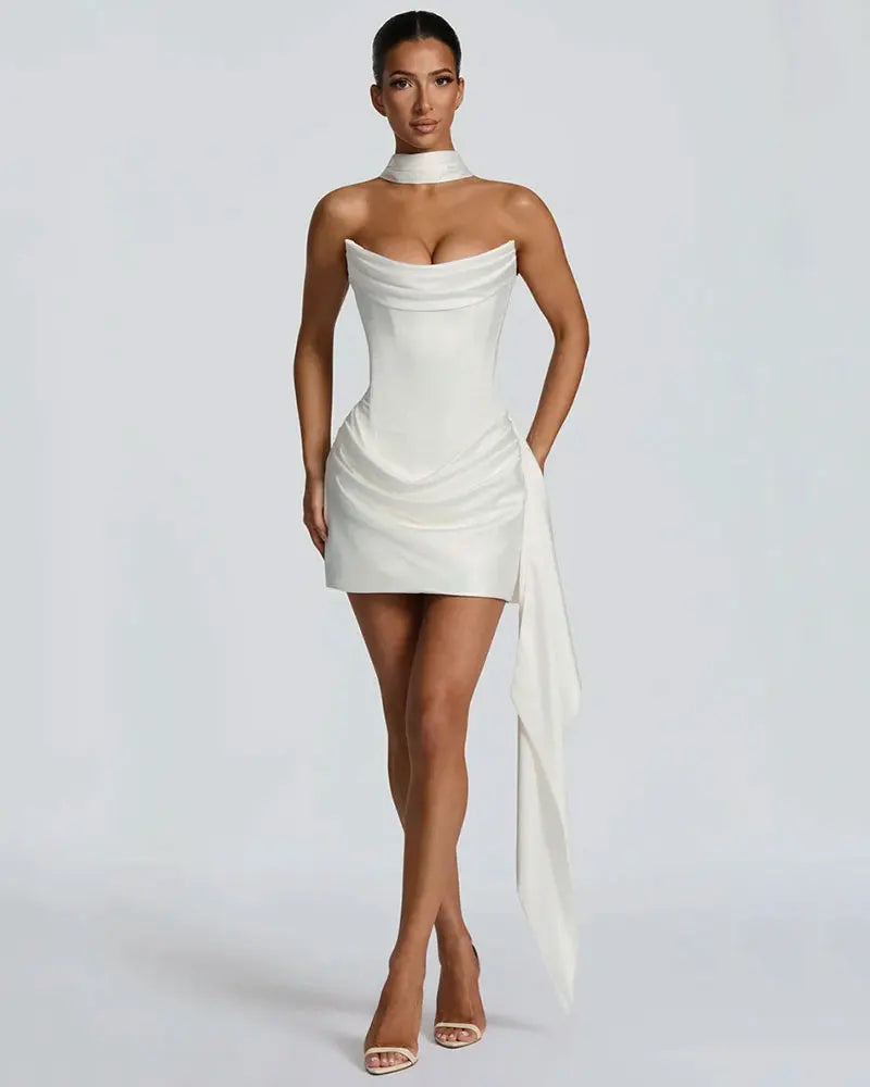Off-shoulder Strapless Sexy Mini Dress