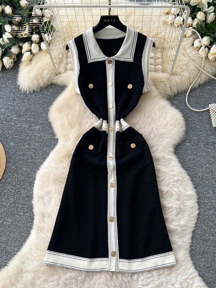 Ladies Knitting Workwear Dress