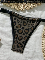 Sexy Brozing Black Leopard Print Bikini