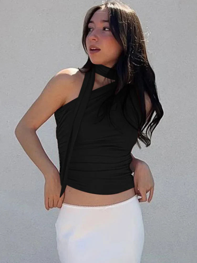 Backless Sexy Off Shoulder Halter Tank Tops