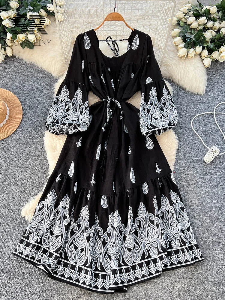 Court Artistic Print Dress