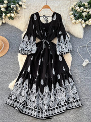 Court Artistic Print Dress
