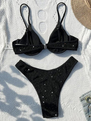 Shiny Sparkling Underwired V-bar Bikini