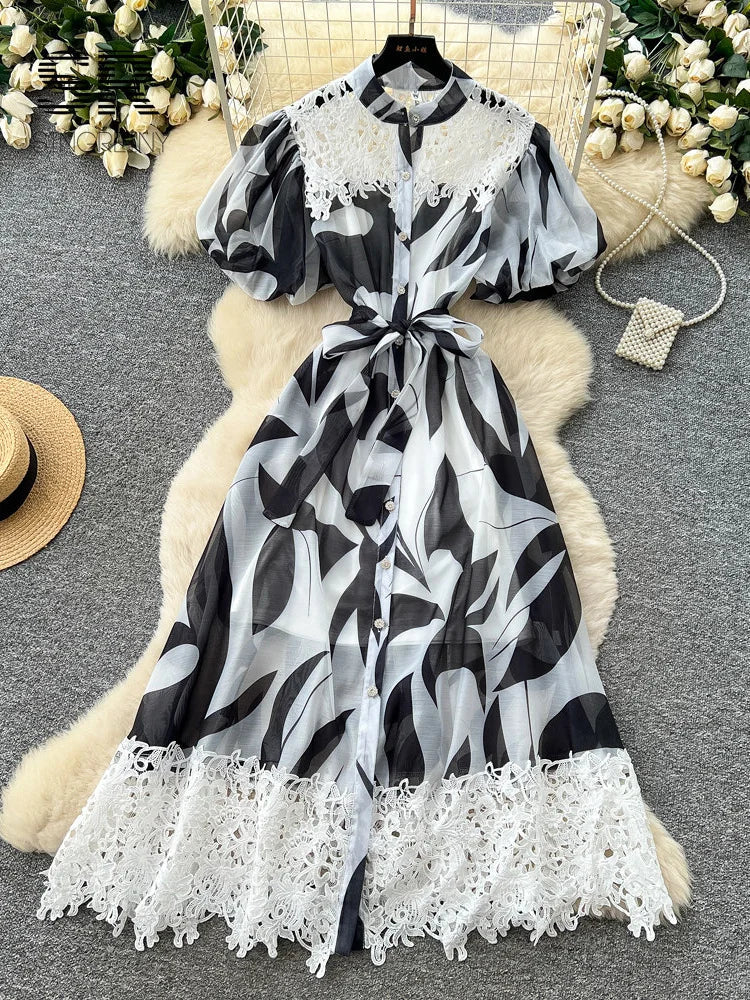 Holiday Print Dress