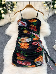 Floral Mesh Vintage Dress