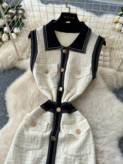 Ladies Knitting Workwear Dress