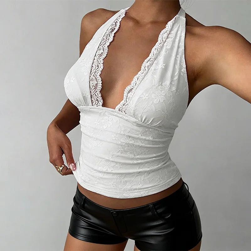 Women's Lace Halter Top