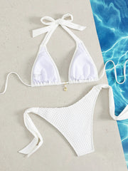 Metal Shell Bandage Thong Swimsuit