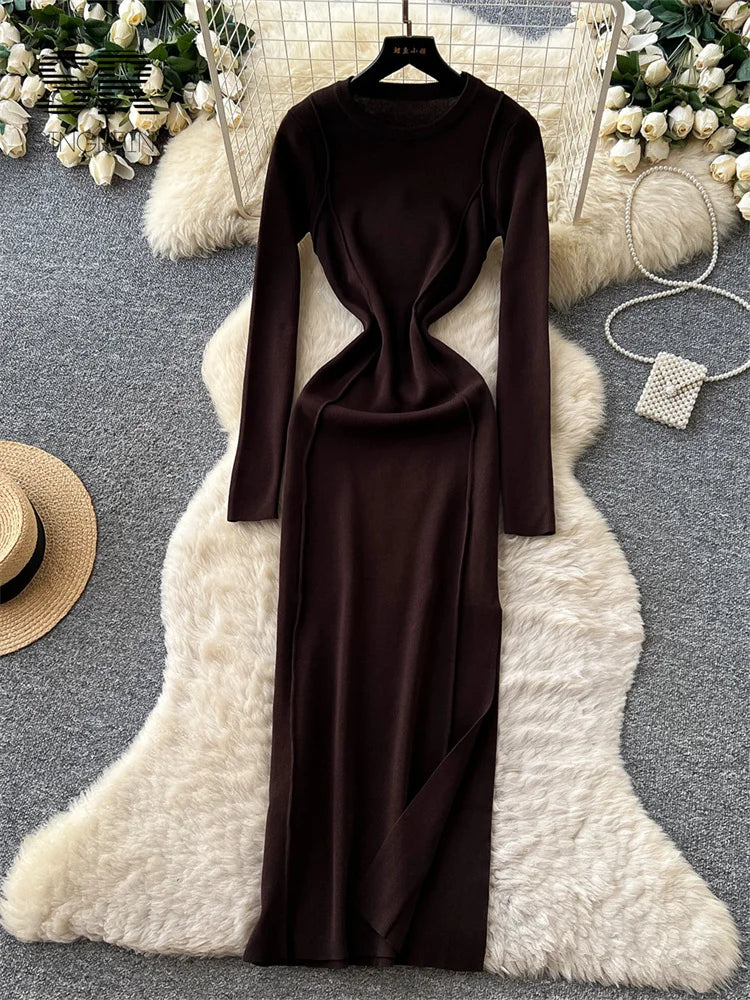 Autumn Simple Knitted Dress