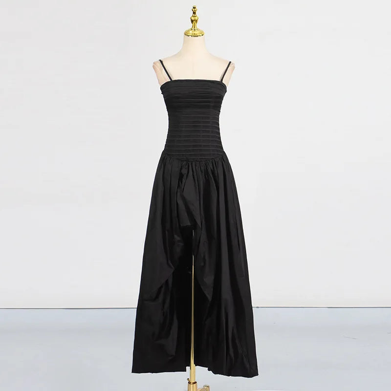 Strapless Solid Color Maxi Dress