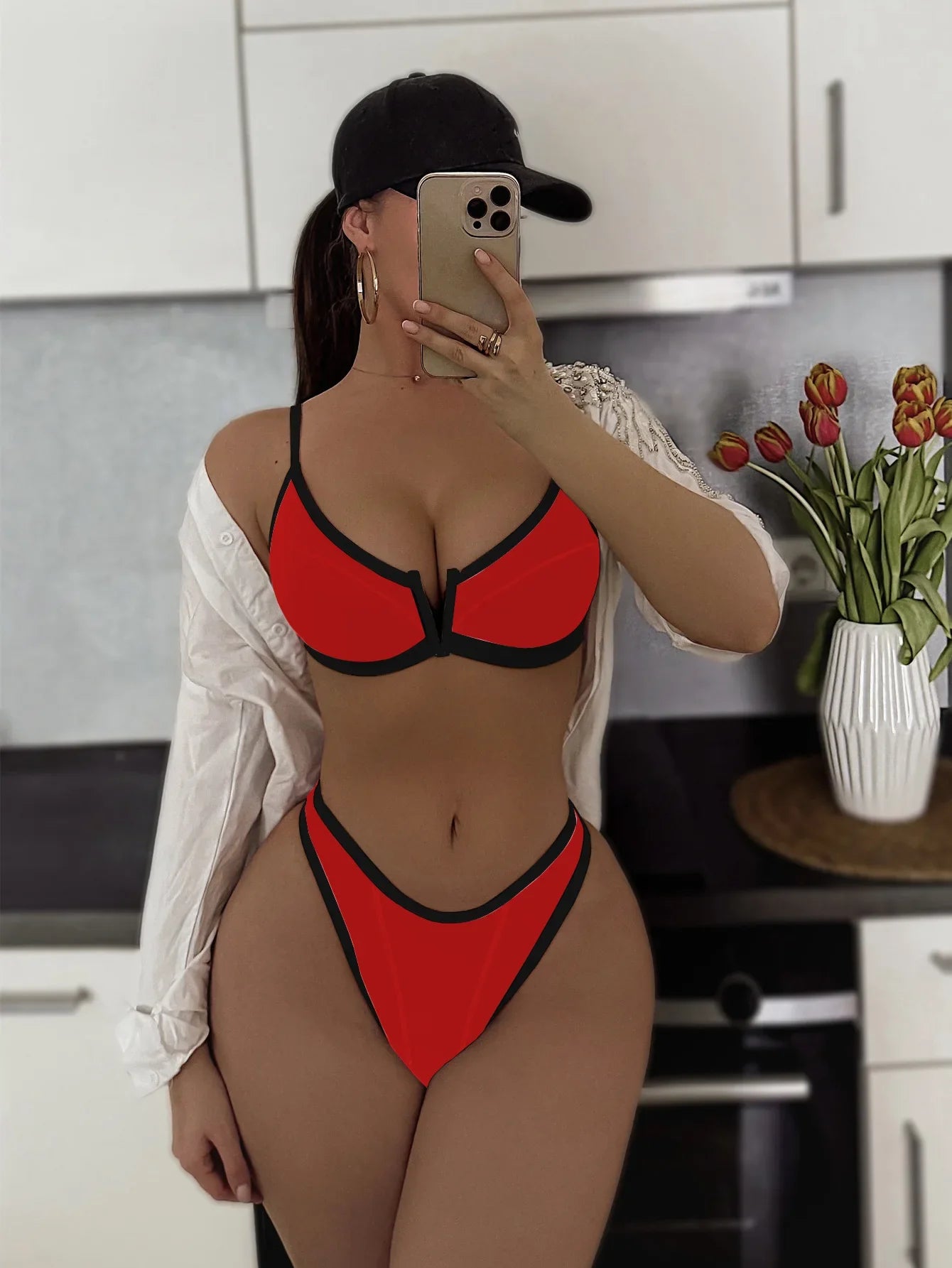 Sexy Green Contrast Bikini Set