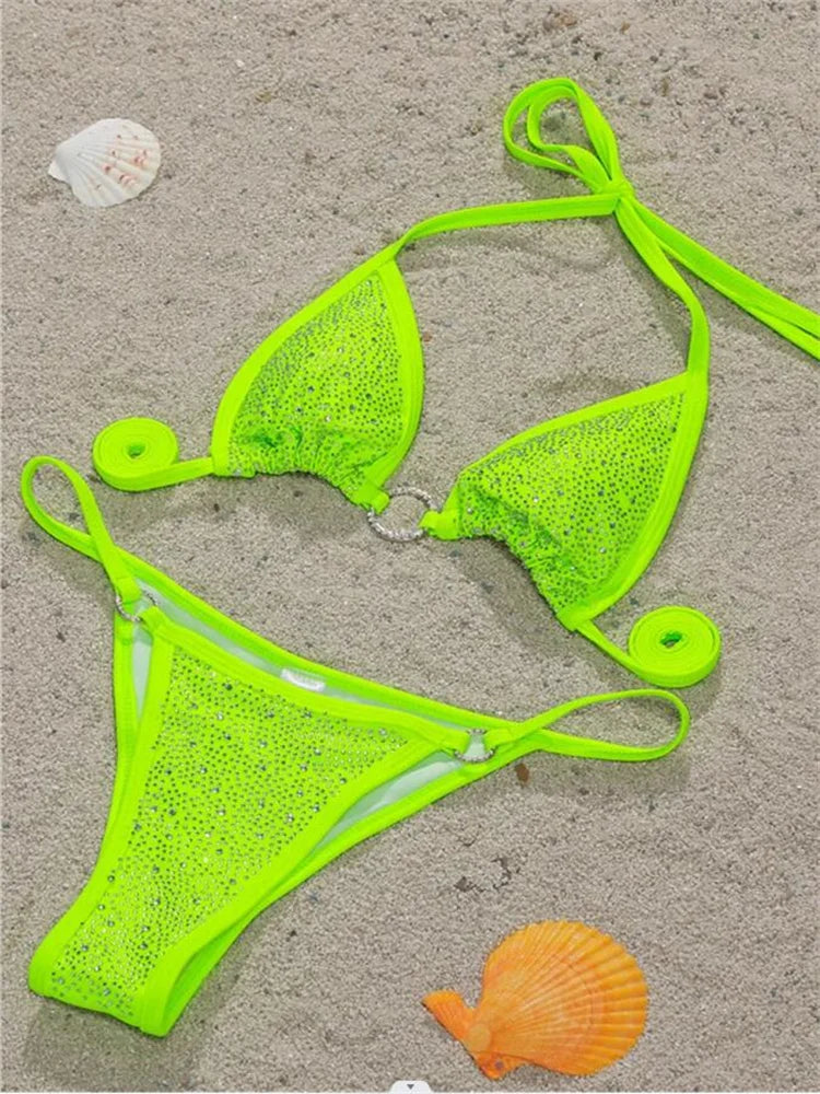 Sexy Sequin Rhinestone Bikini